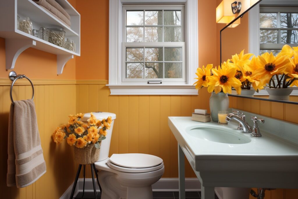 La salle de bain orange : une touche de couleur pour égayer votre quotidien